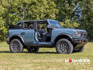 Ford Bronco Front Bumper Guard - Safari Bar - OE Modular Bumper - Rough Country - w/ 4x 3in Osram Wide Angle Lights Ford Bronco Front Bumper Guard - Safari Bar - OE Modular Bumper - Rough Country - w/ 4x 3in Osram Wide Angle Lights